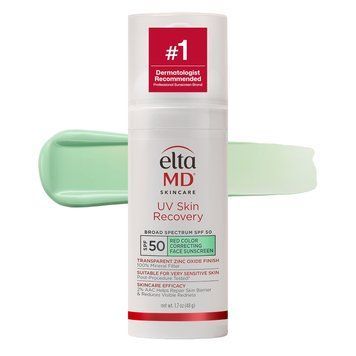 Сонцезахисний крем для обличчя EltaMD UV Skin Recovery Green Tint SPF 50 з цинком для чутливої шкіри 50 мл 827854021629 фото