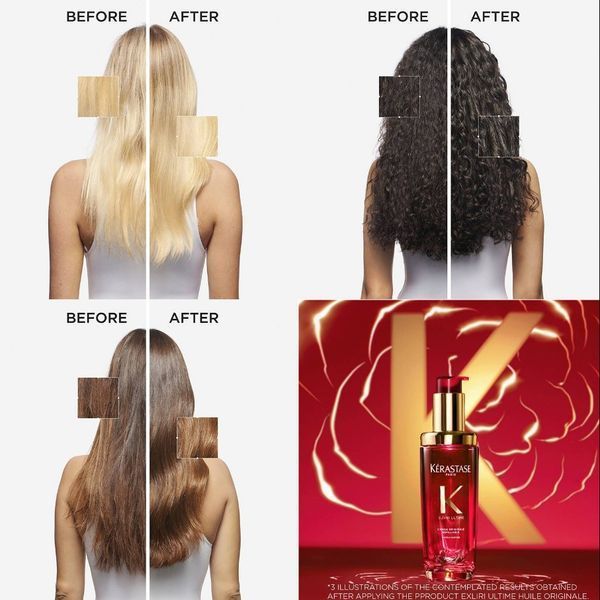 Зволожувальна олія для волосся Kerastase Elixir Ultime L&rsquo;Huile Originale Camelia Sauvage 75 мл (3474637255886) 3474637255886 фото